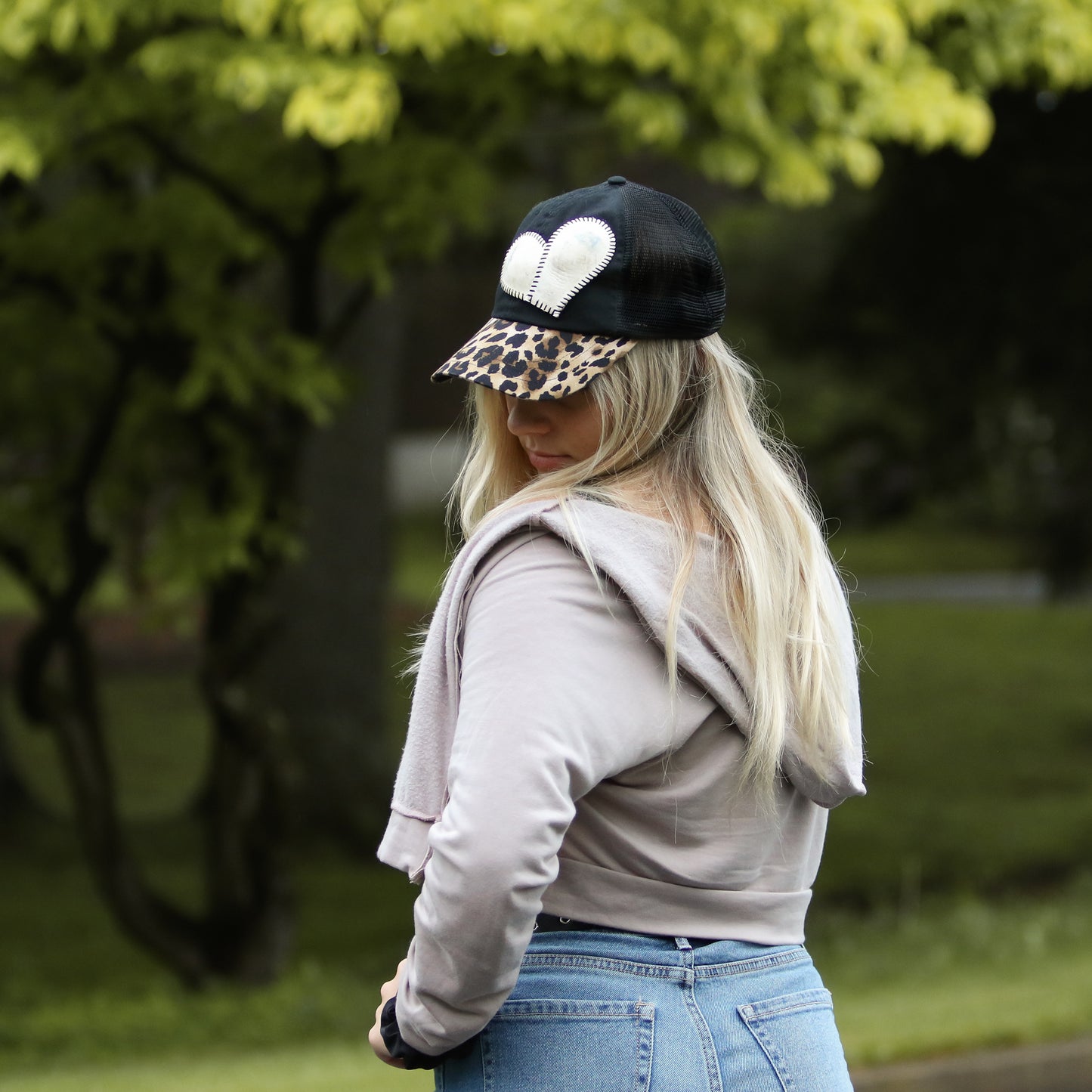 CHEETAH HEART BASEBALL CAP