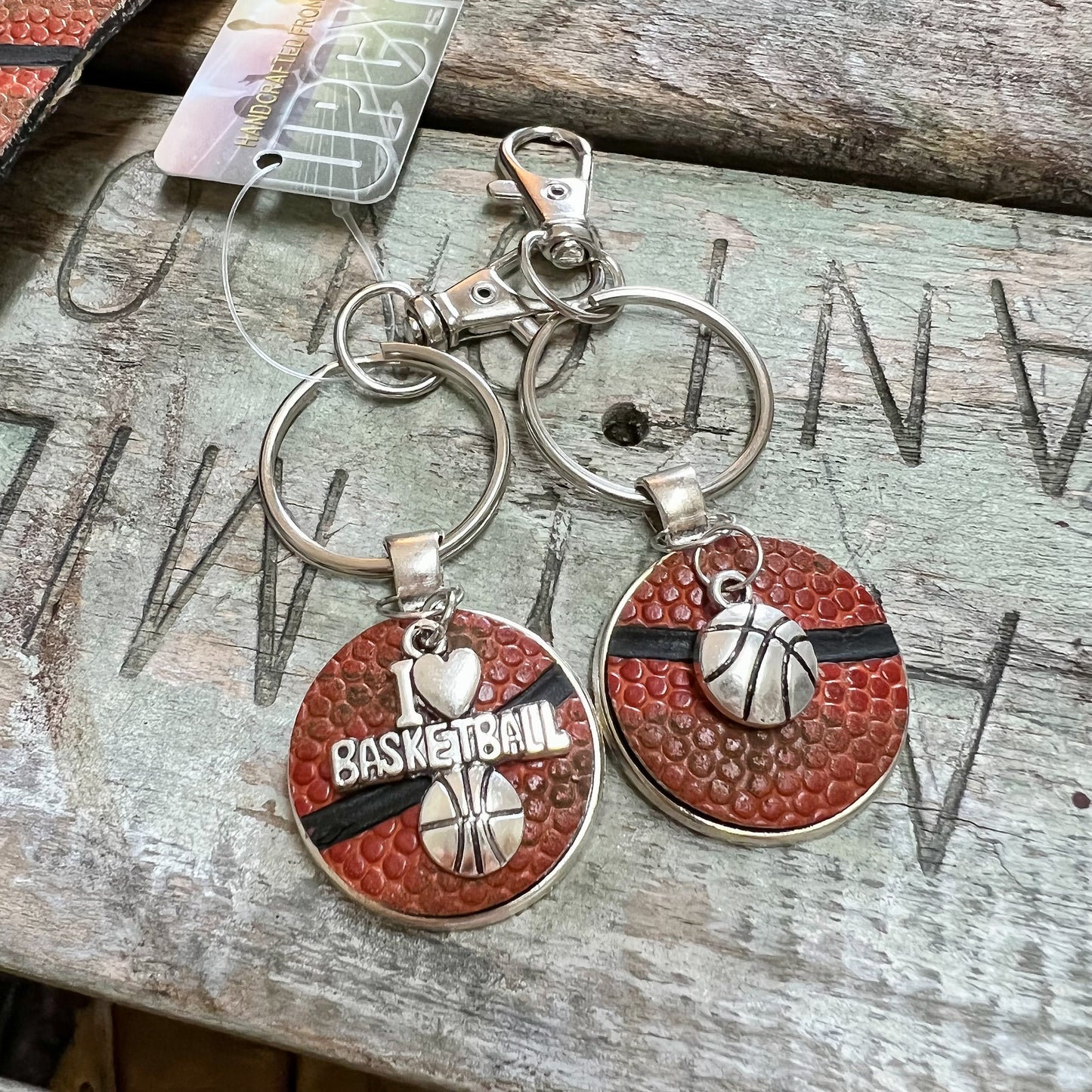 BASKETBALL CHARM KEY RING