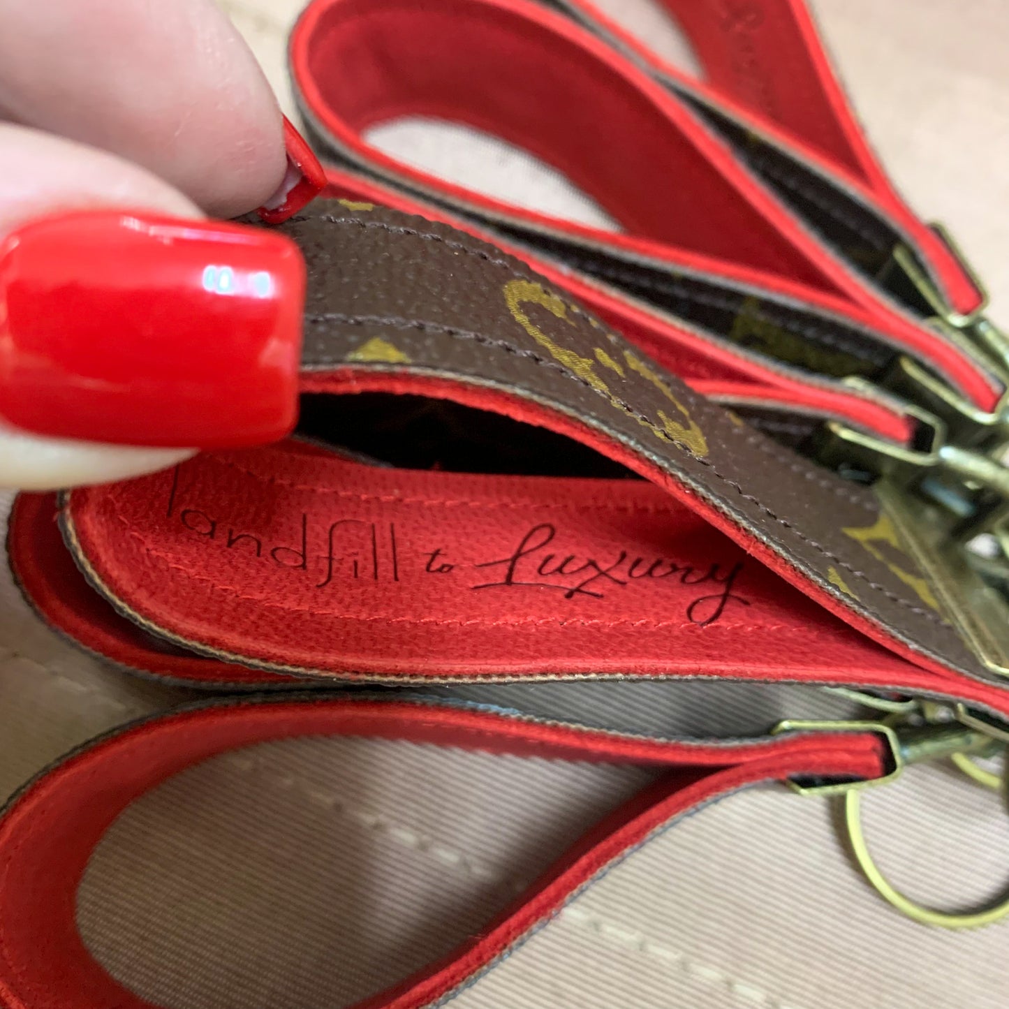 RED LOUIS VUITTON KEY FOB