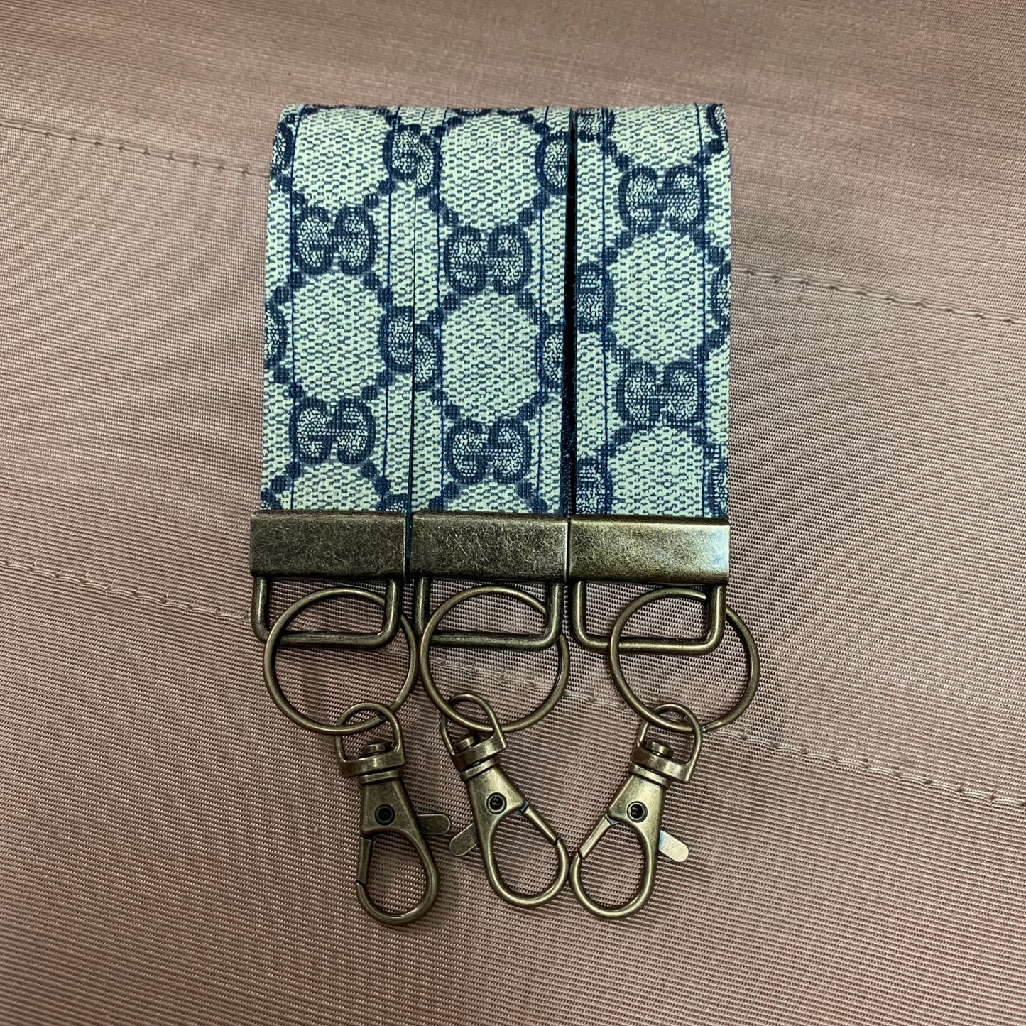 NAVY GUCCI KEY FOB