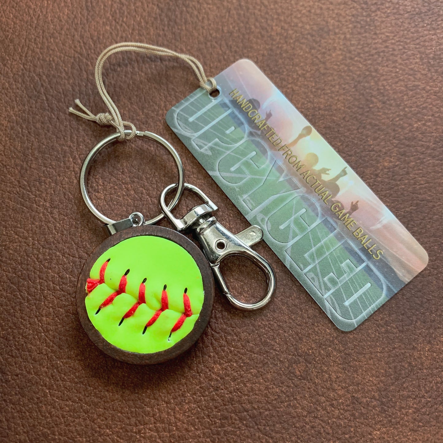 SOFTBALL KEY RING