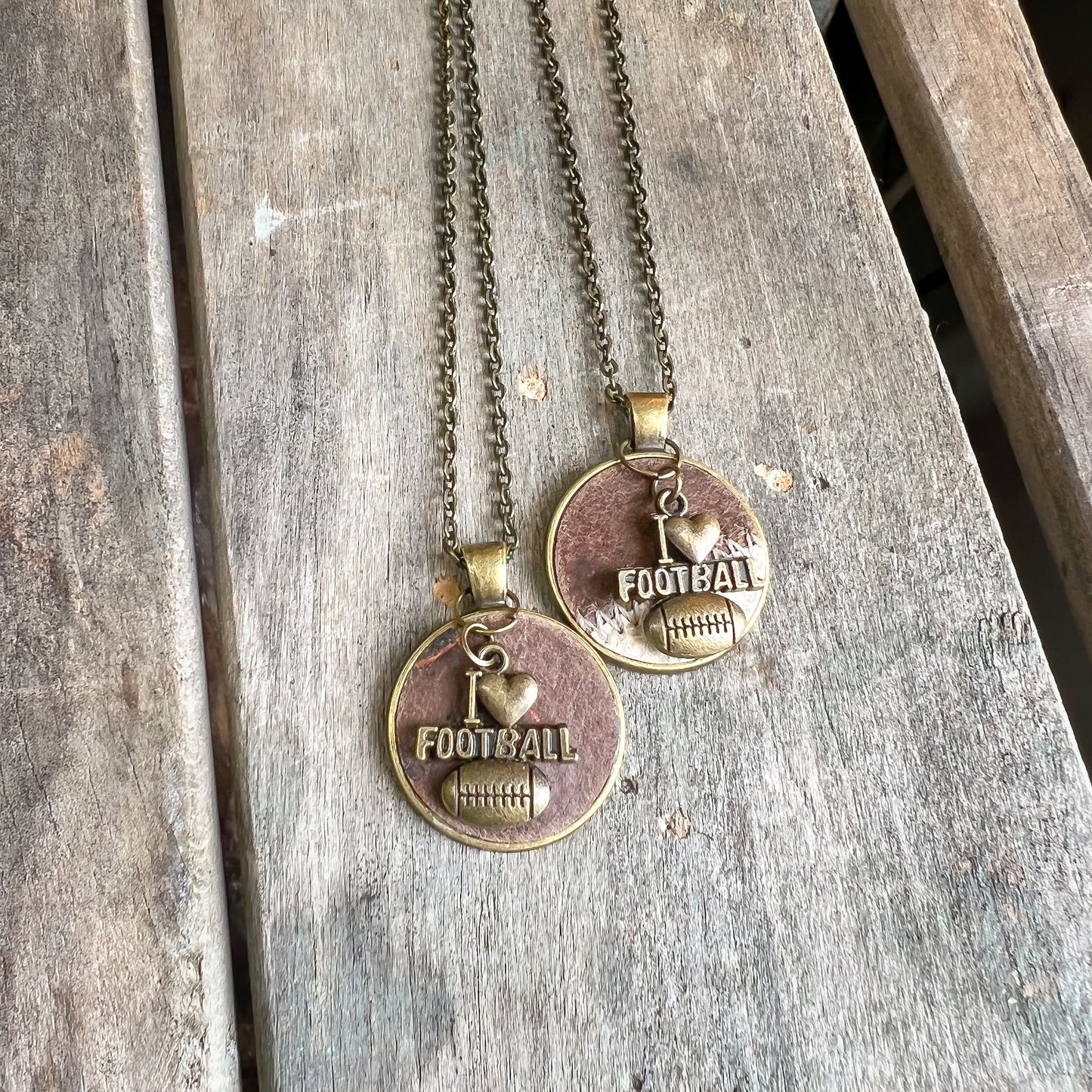 I LOVE FOOTBALL CHARM NECKLACE