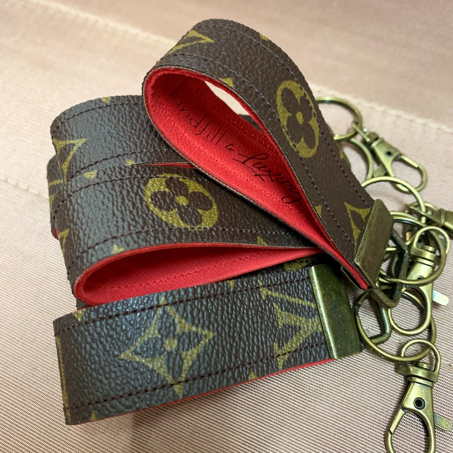 RED LOUIS VUITTON KEY FOB