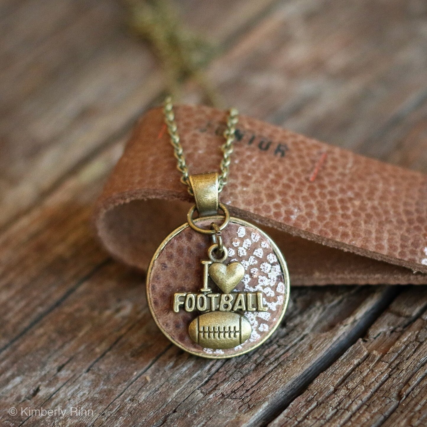 I LOVE FOOTBALL CHARM NECKLACE