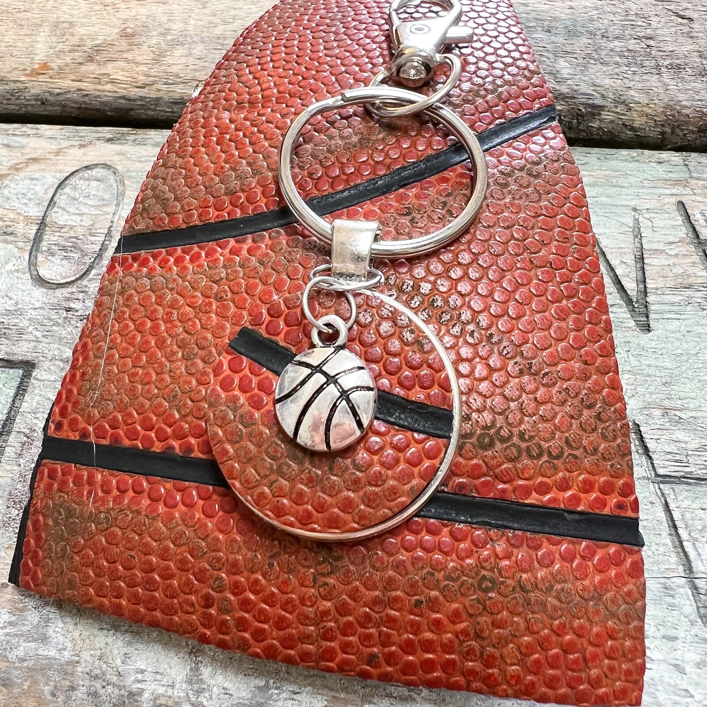 BASKETBALL CHARM KEY RING