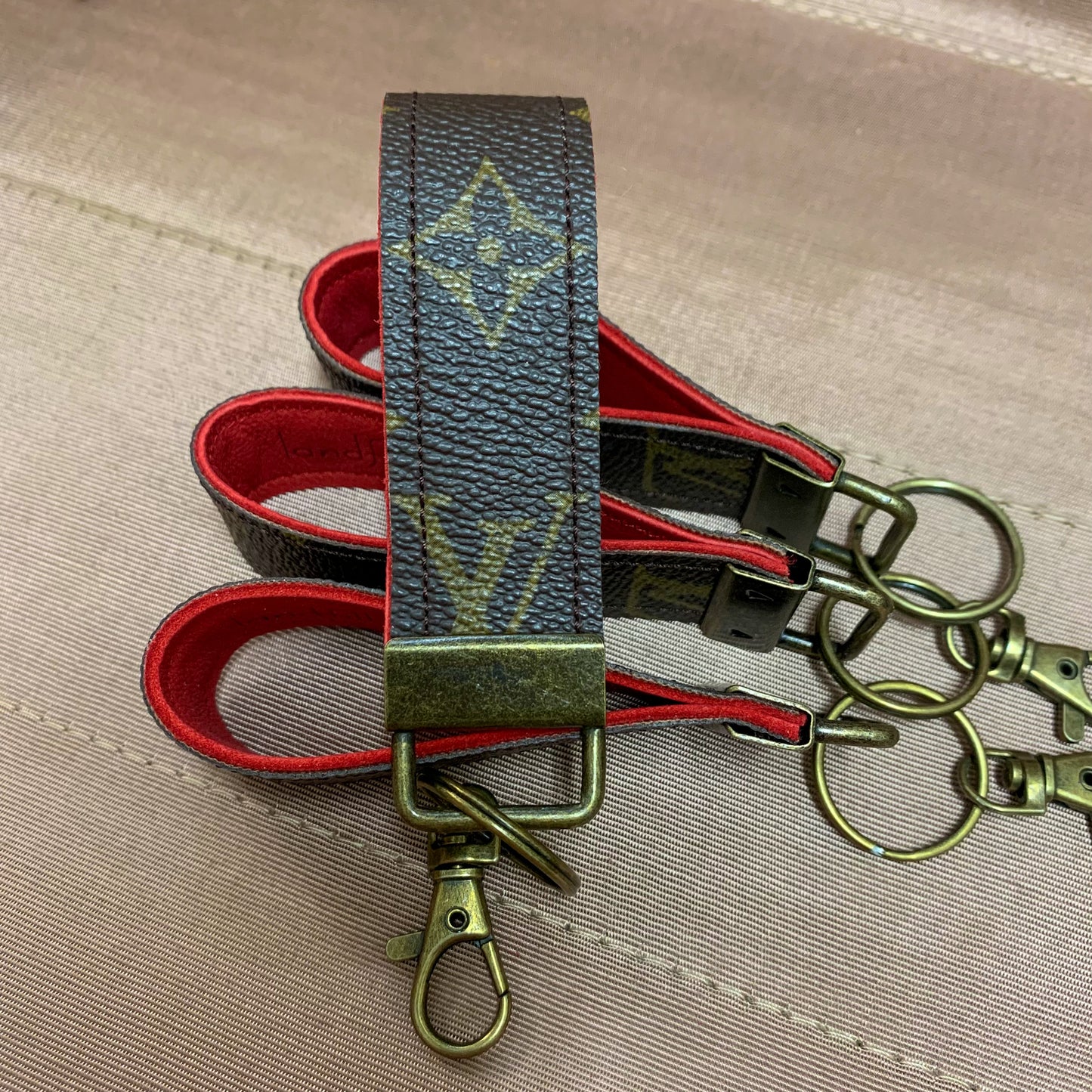 RED LOUIS VUITTON KEY FOB