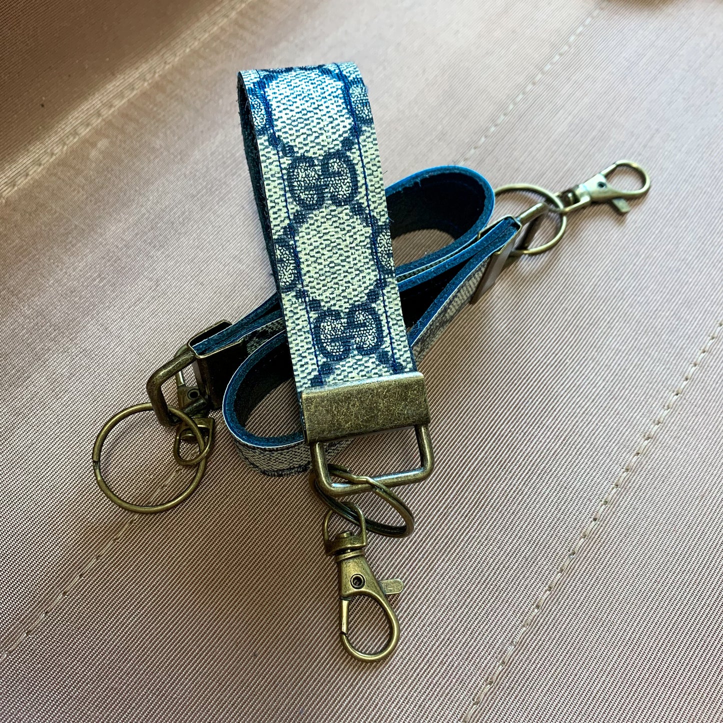 NAVY GUCCI KEY FOB