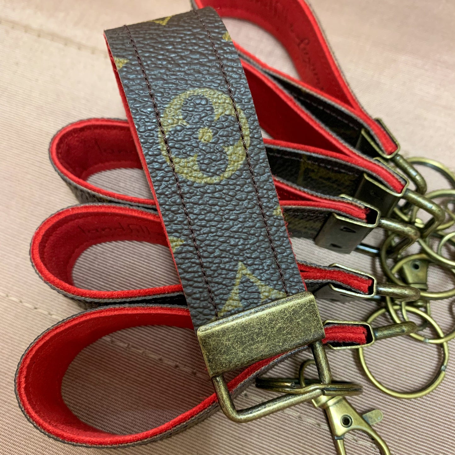 RED LOUIS VUITTON KEY FOB