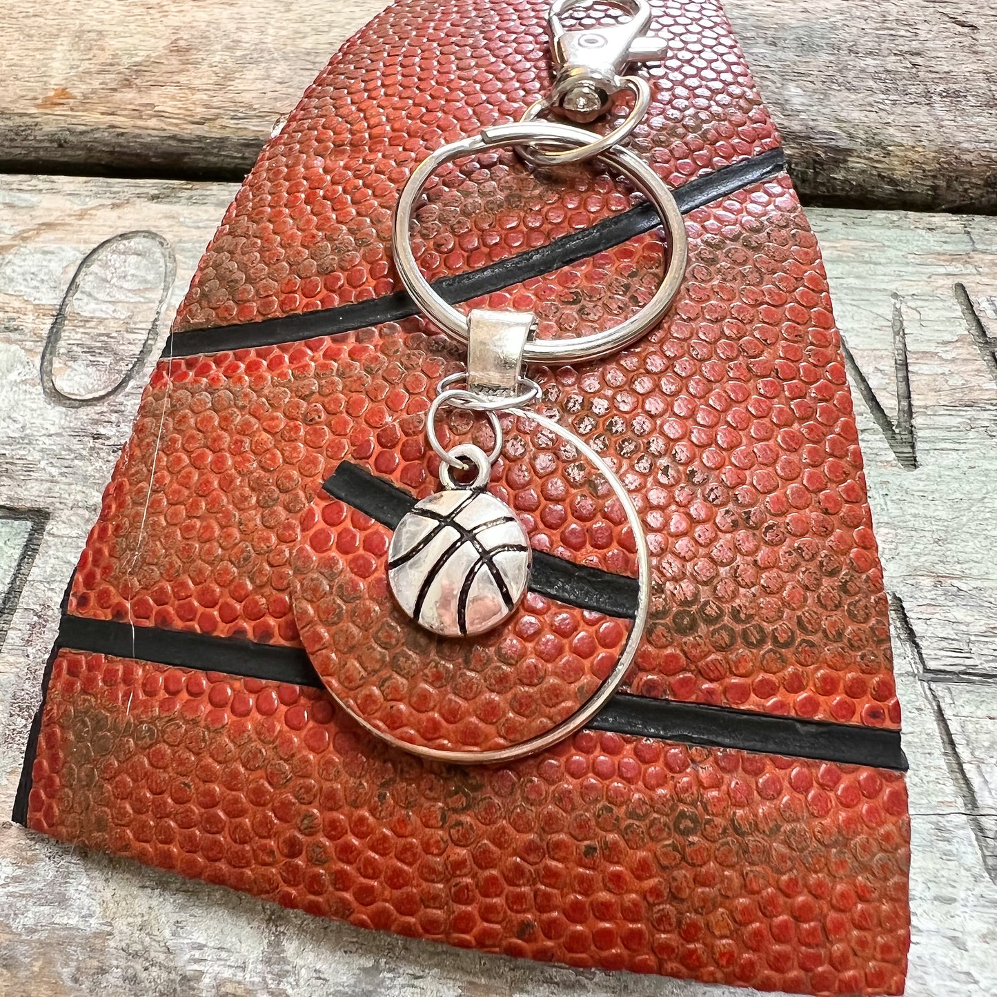 BASKETBALL CHARM KEY RING