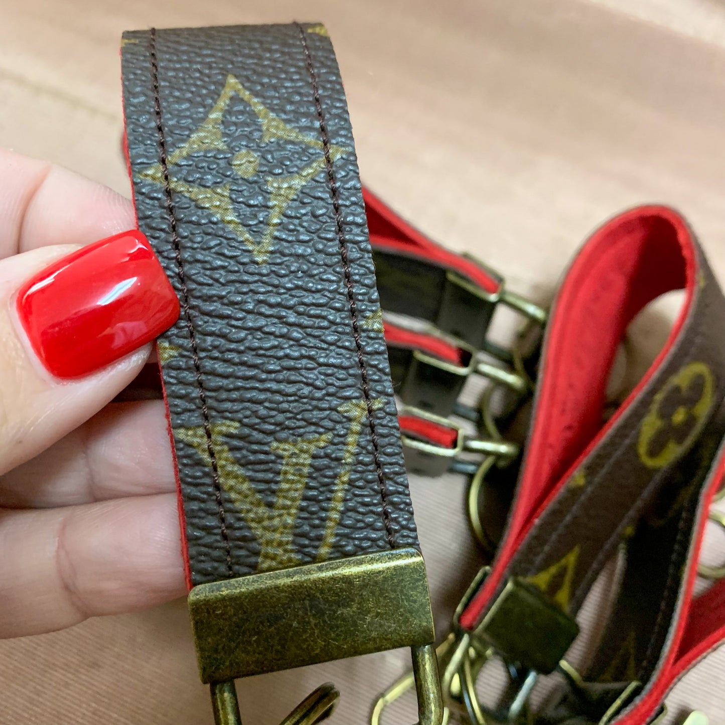 RED LOUIS VUITTON KEY FOB