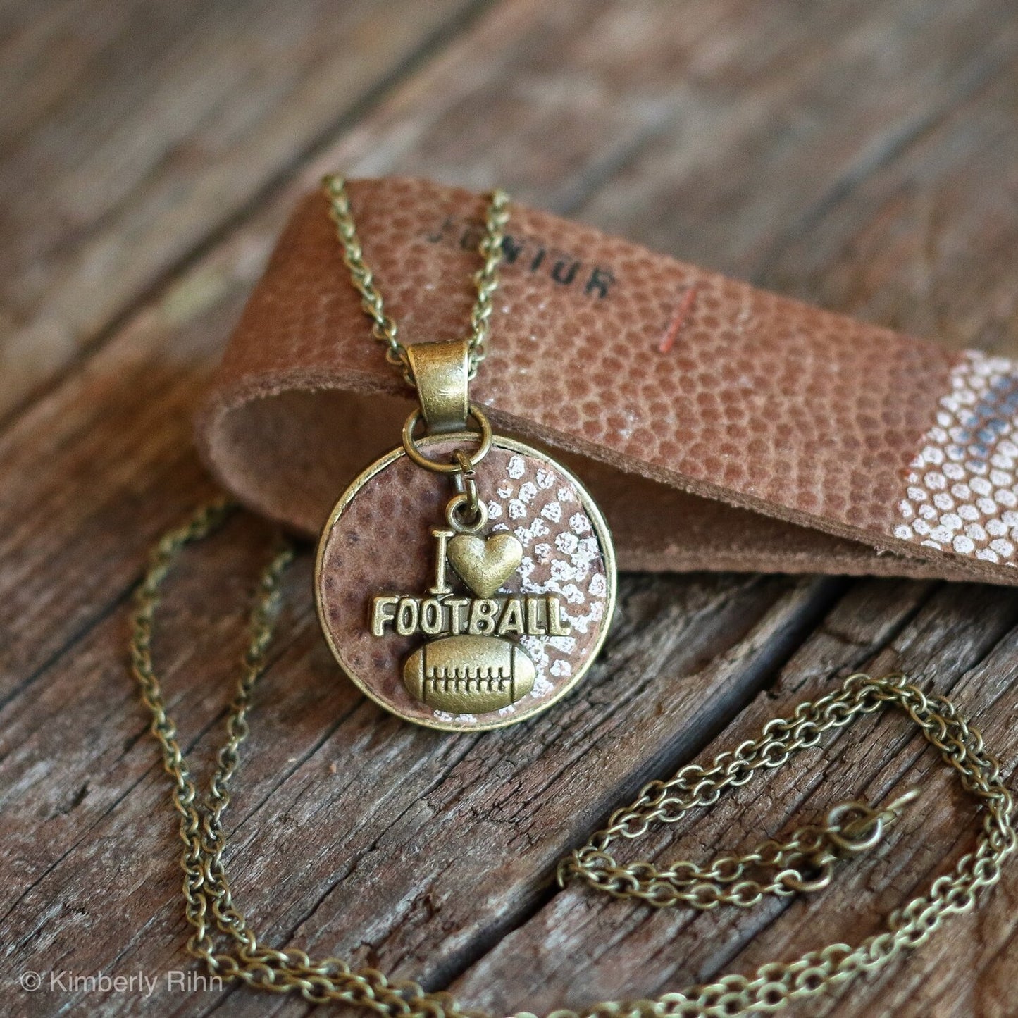 I LOVE FOOTBALL CHARM NECKLACE