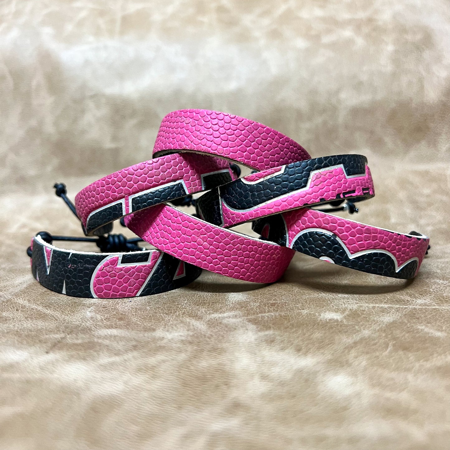 PINK BASKETBALL BRACELET