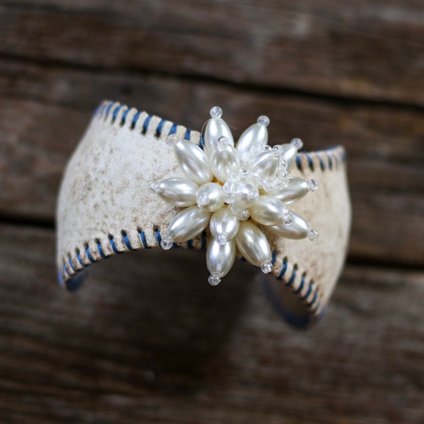 DENIM & PEARLS BASEBALL CUFF