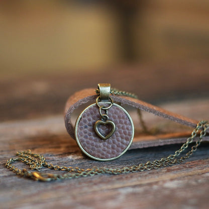 FOOTBALL HEART CHARM NECKLACE