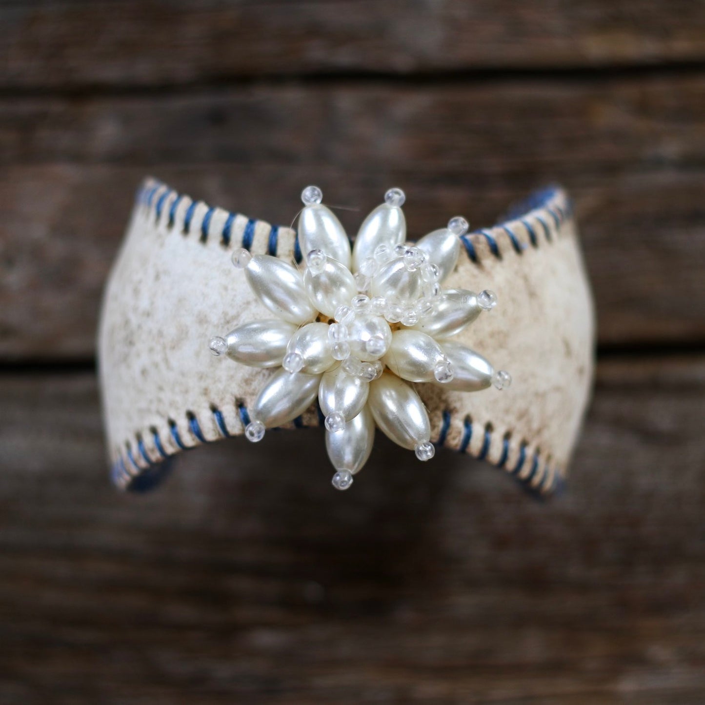 DENIM & PEARLS BASEBALL CUFF