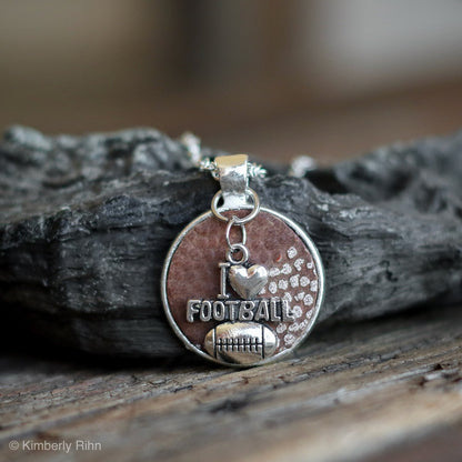I LOVE FOOTBALL CHARM NECKLACE