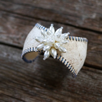 DENIM & PEARLS BASEBALL CUFF
