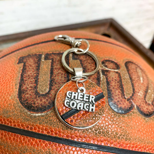 CHEER COACH BASKETBALL KEYCHAIN