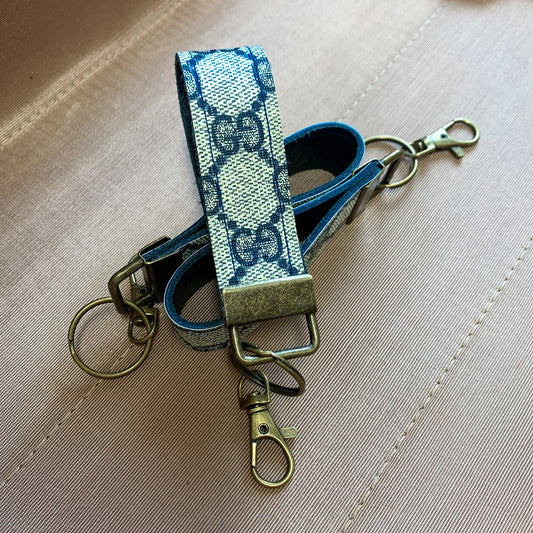 NAVY GUCCI KEY FOB