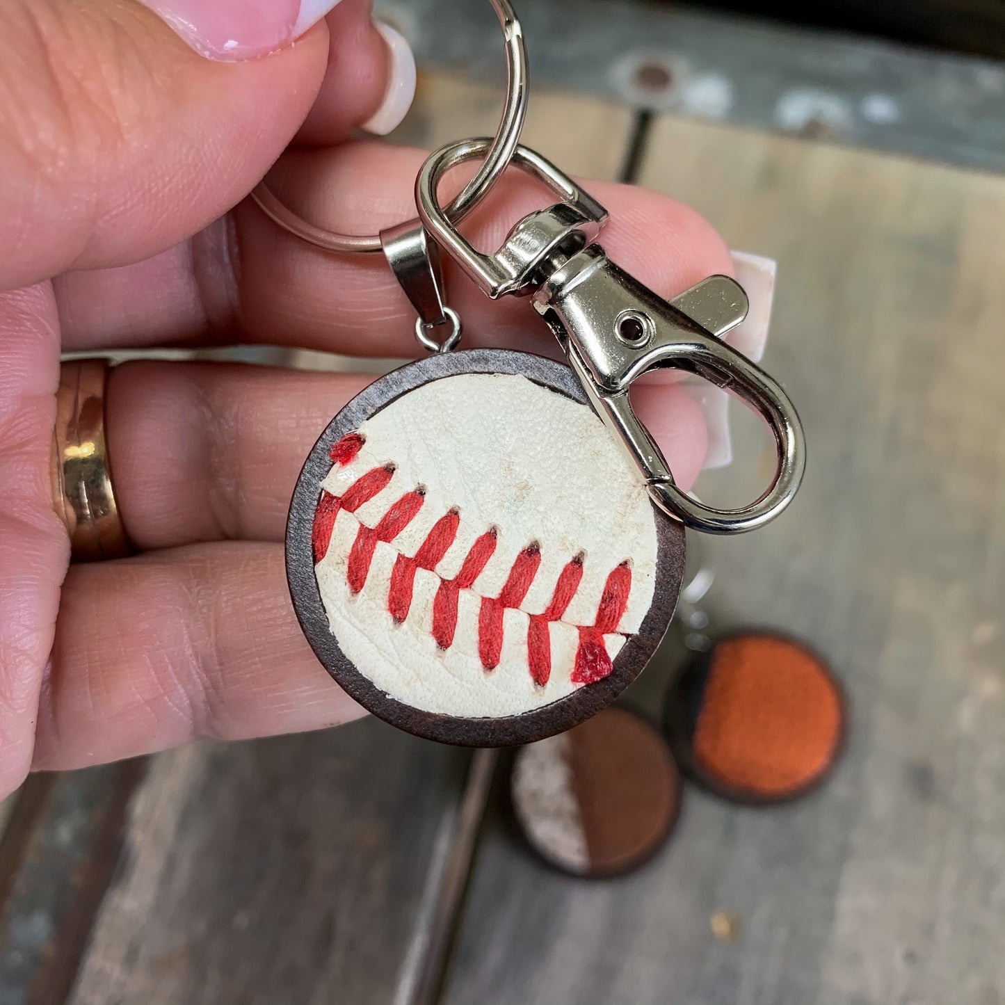 BASEBALL KEY RING