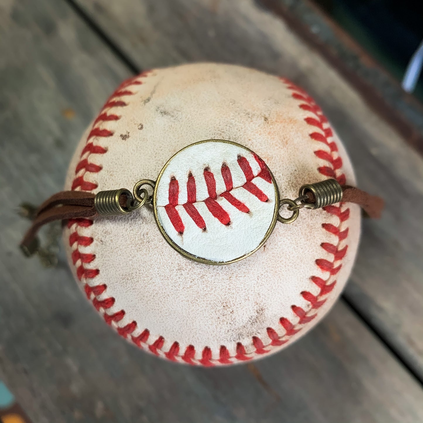 BASEBALL BEZEL BRACELET