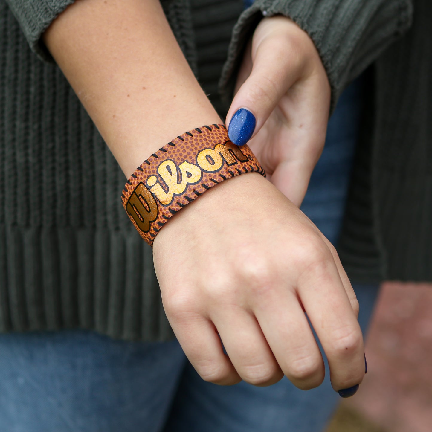 WILSON LEATHER FOOTBALL CUFF