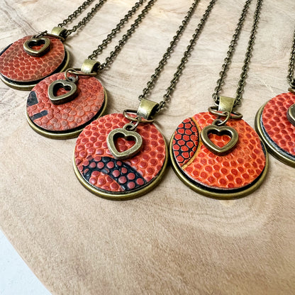 BASKETBALL HEART CHARM NECKLACE