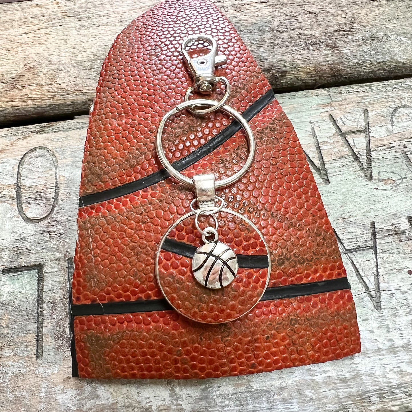 BASKETBALL CHARM KEY RING